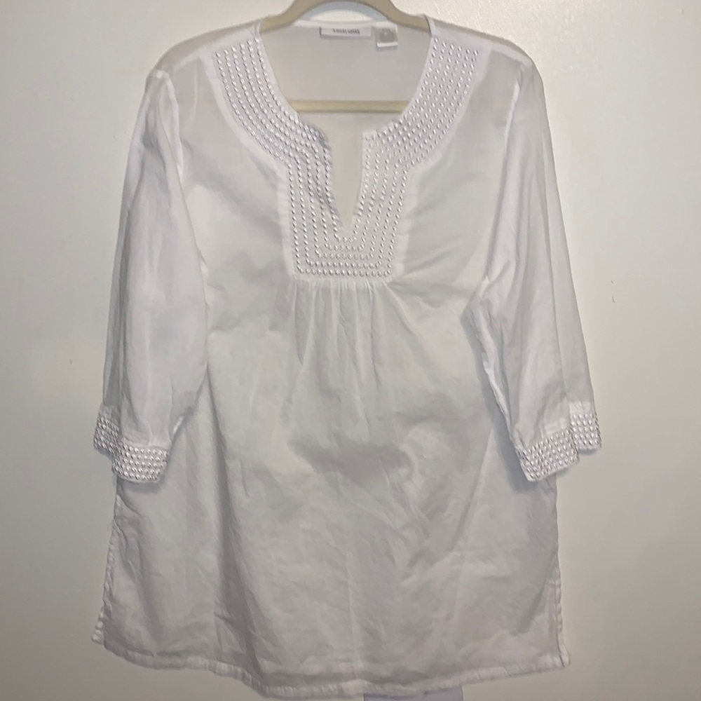 Tantrums XXL white cotton tunic